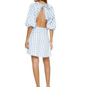 4SI3NNA Estrella Gingham Cutout Fit & Flare Dress Size M